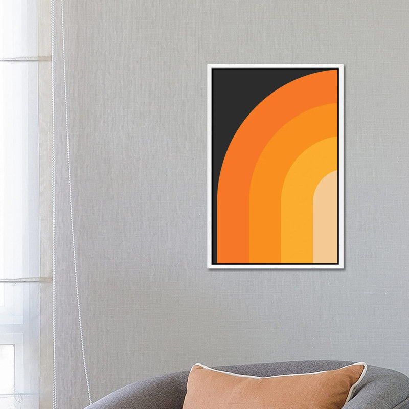 Print on Canvas, Red/Grenadier/Orange, White Framed, 66.04 cm H x 45.72 cm W