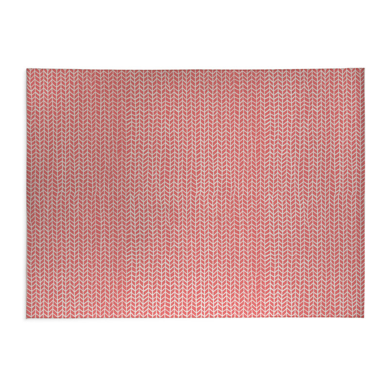 Tapis de cuisine Chevron Feather, Vieux rose, Rectangle 5 pi x 7 pi
