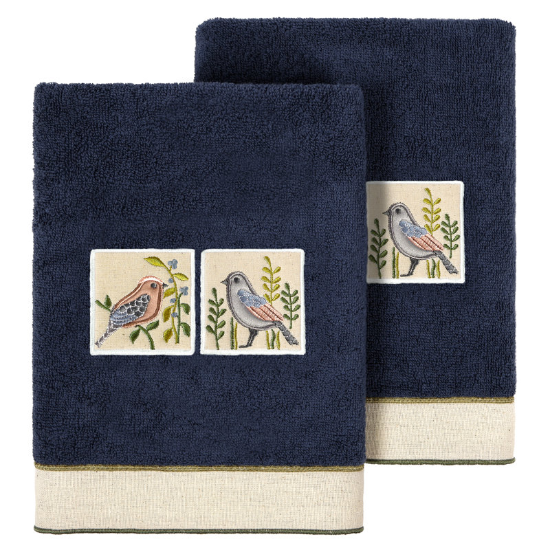 Turkish Cotton Hand Towel, Marine