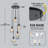 Concow 5 - Light Matte Black Cluster Pendant