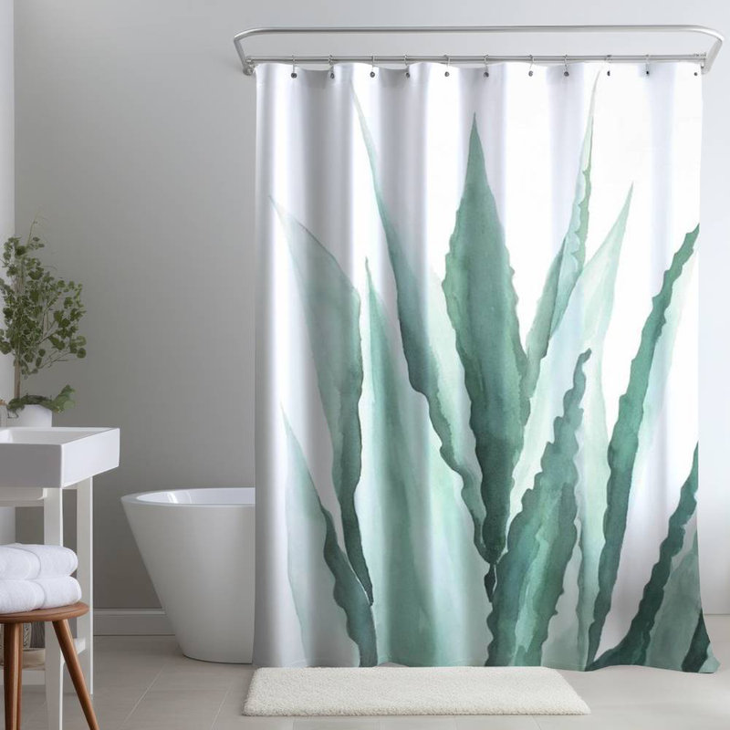 Shower Curtain FL258 – Polyester Shower Curtain, Dye Sublimation Print, 71" W × 74" L