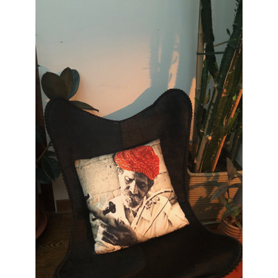 Embroidered Cotton Throw Pillow
