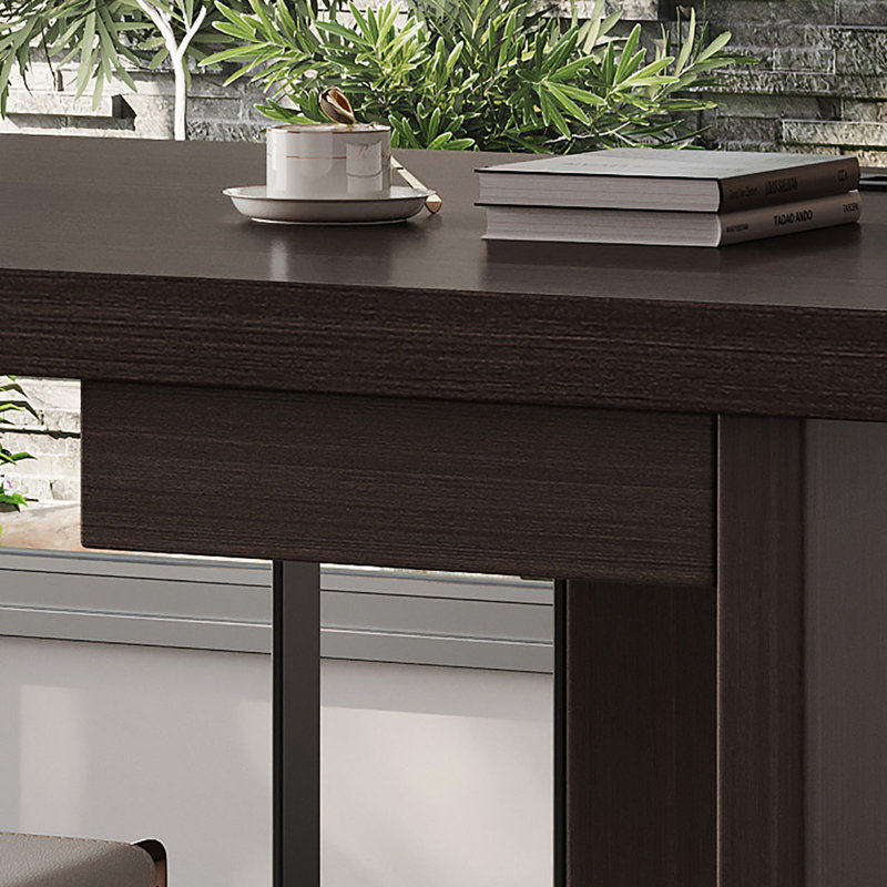 Bureau flottant italien en acrylique, H 29,5 po x l 55,1 po x P 27,6 po