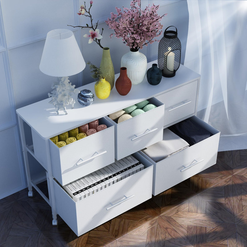 100 cm W Chest of 4 Drawers, White