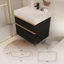 Meuble-lavabo mural VELA de 30 po avec lavabo en acrylique intégré, 2 tiroirs à fermeture en douceur, armoire flottante moderne-117987996