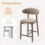 Upholstered Counter Stool with Solid Wood Frame-1163222354