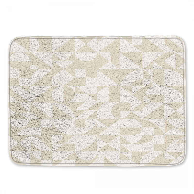 Tapis de bain à motif géométrique, 34in W x 21in L