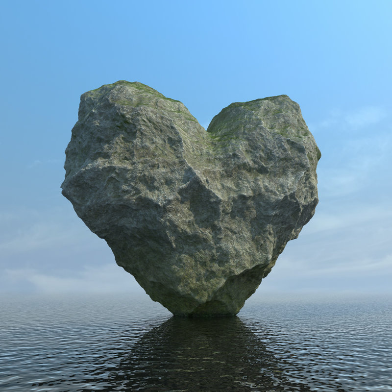 Stony Heart - Photographie sur toile tendue, H 12 po x l 12 po