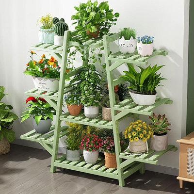 Gira Bamboo Plant Shelf Stand 9 Tier for Indoor and Outdoor Use