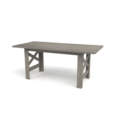 Dining Table for 6-8, 71" Long Large Wooden Farmhouse Kitchen Table with Thick Sturdy Frame, Rectangular Dining Room Dinner Table with Stable Triangul
