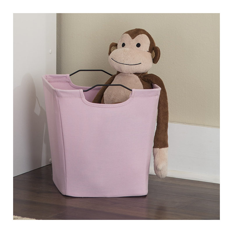 Cubeicals Wire Frame Handle Storage Bin, Light Pink