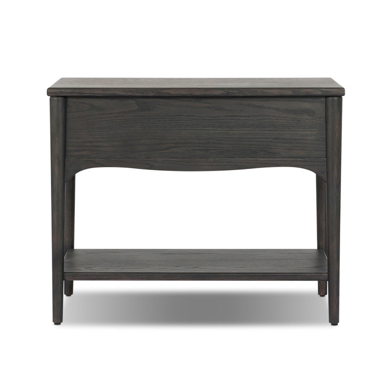 Lizzy 1 - Drawer Nightstand, Smoked Black Oak