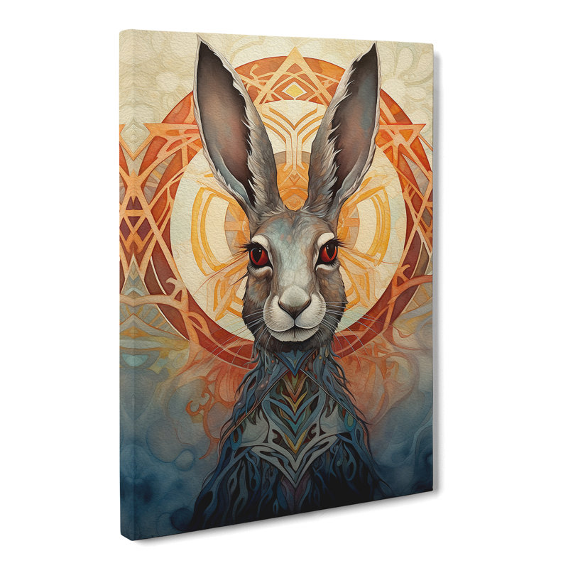 Hare Symbolism - No Frame Print, 50cm H x 35cm W x 3cm D