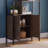 6 Shelf  Bookcase With 2 Door Storage Cabinet With 2 Shelves -  And Metal-107314424