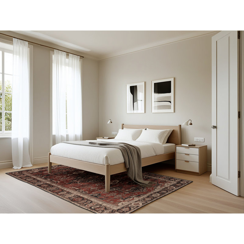 Tapis brun lavable à la machine, Rectangle 5 pi x 7 pi