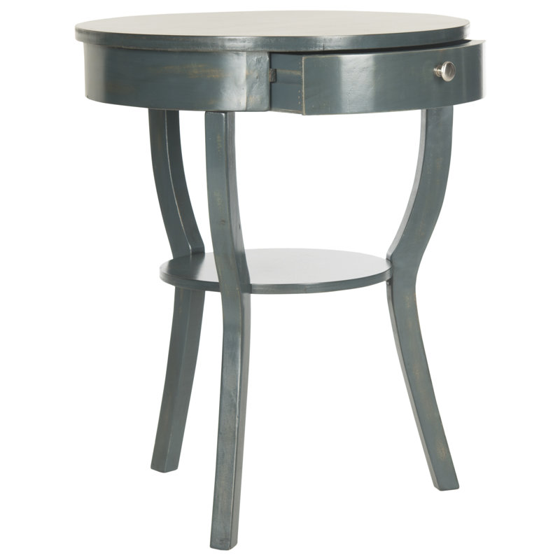 Table de bout avec 3 pieds Joanna, Sarcelle acier