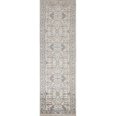 Tapis de couloir oriental All-Over Oushak 3 x 10