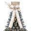 Décoration de sapin de Noël Royal Glitter, nœud bonhomme de neige scintillant de 25 cm, branches d'épinette, beige