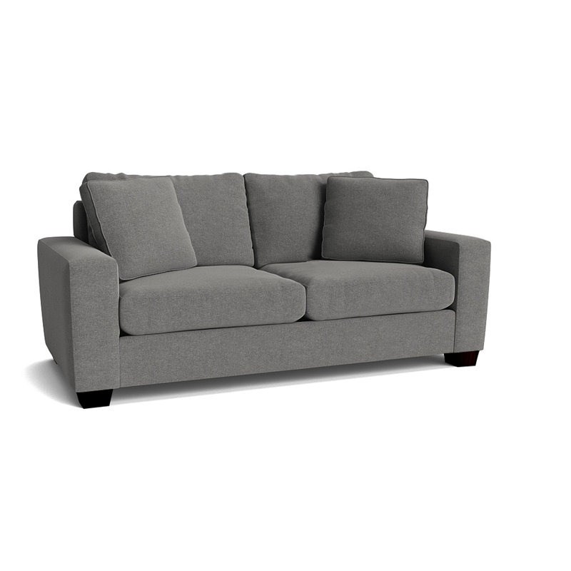 Anastase Upholstered 79'' Sofa, Espresso, Bennett Charcoal Performance