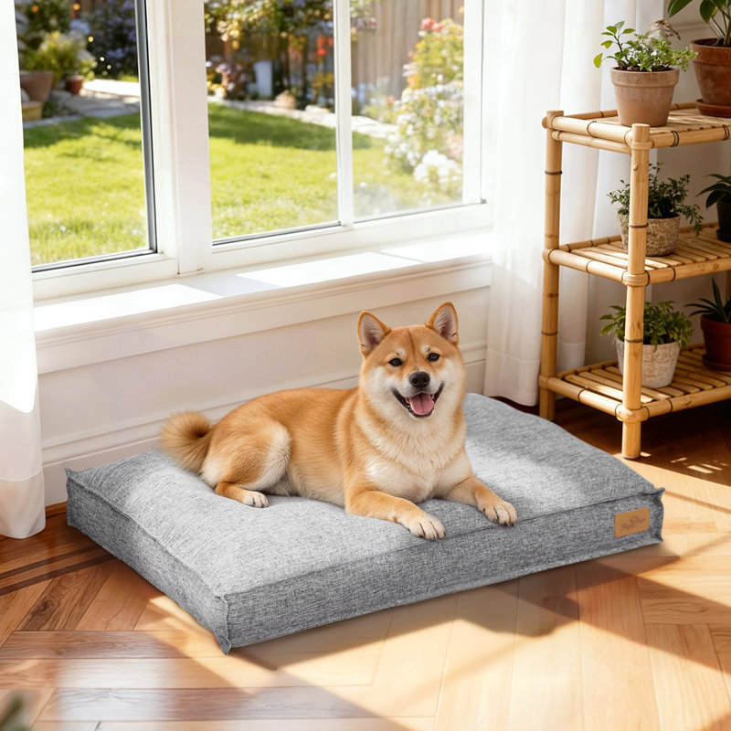 Pet Bed Firm Support Crate Mattress, Medium (10cm H x 88cm W x 59cm D), Grey