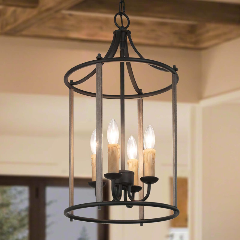 Lustre tambour 4 lumières unique