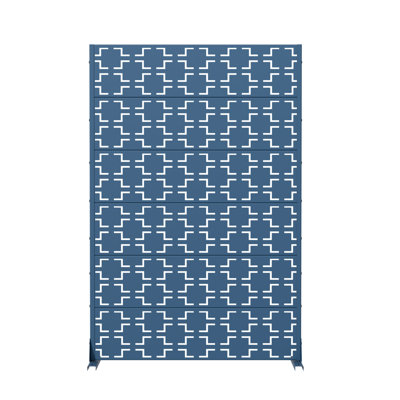 Moderne L 47 po x l 16 po x H 72 po en acier galvanisé bleu