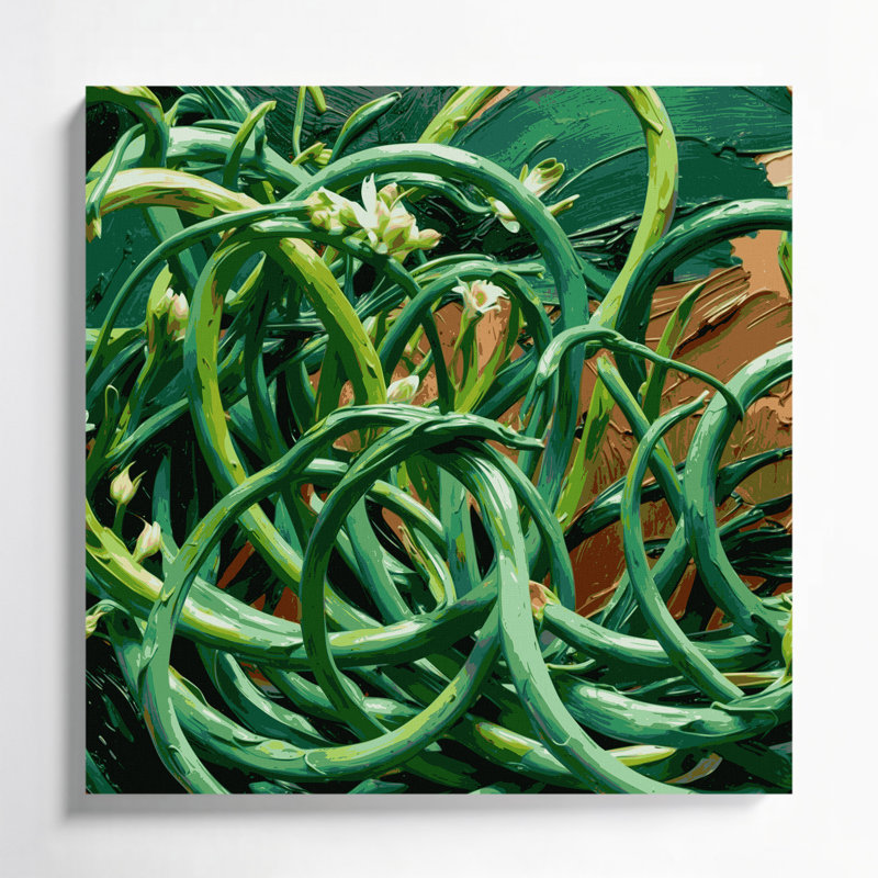 Art mural sur toile, "Légumes à l'ail", H 12 po x l 12 po
