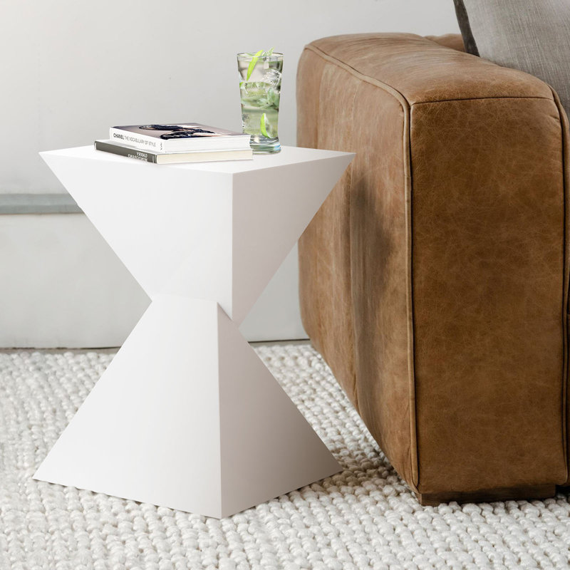 Table d'appoint en acrylique, Blanc