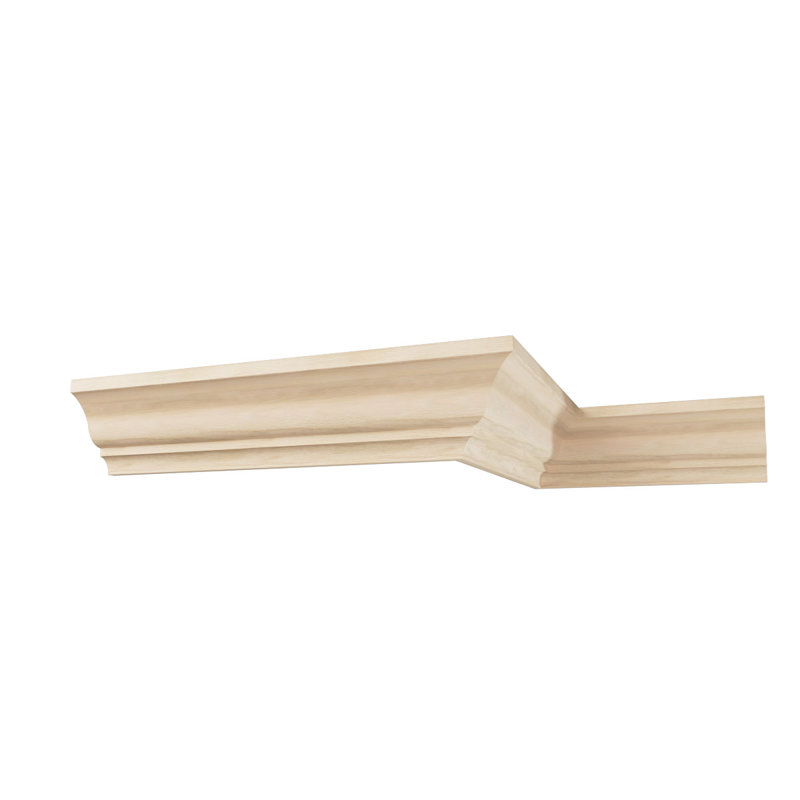 WM48 - Moulure de bois franc massif Crown Americraft, H 3 11/32 po x P 2 5/8 po x F 4 1/4 po x L 96 po, chêne blanchi