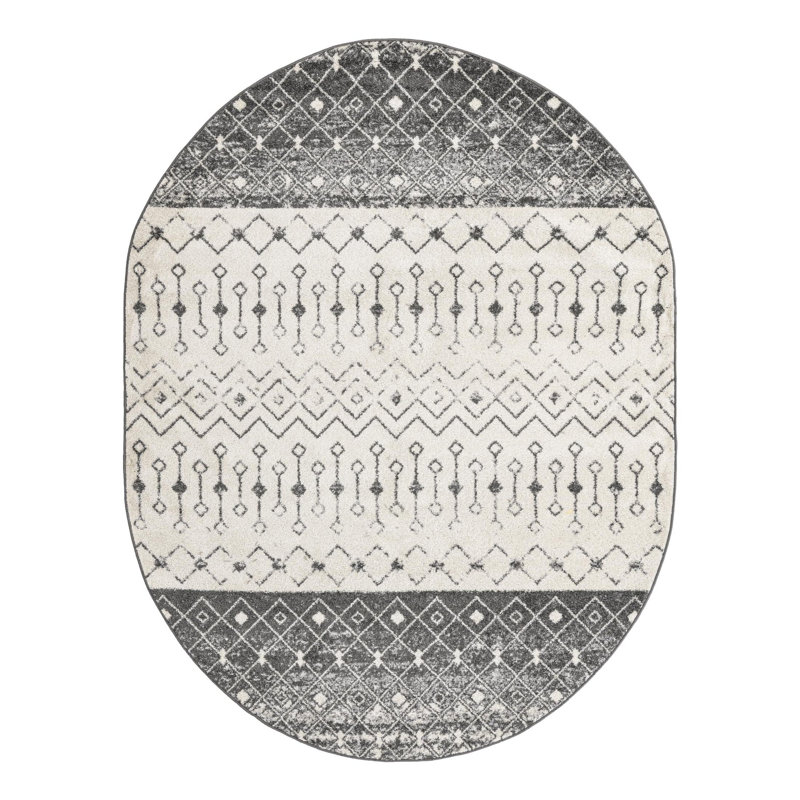 Somerville Geometric Indoor Rug, Oval 7'10" x 10'