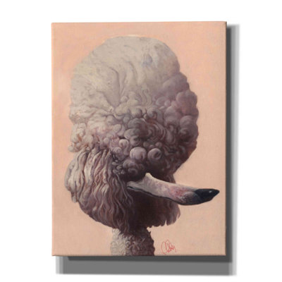 Caniche - peinture sur toile tendue