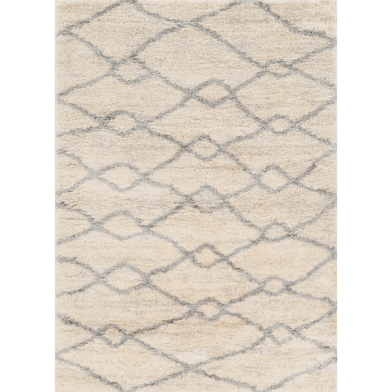 Tapis beige à motif géométrique Alivia, Rectangle 3 pi 9 po x 5 pi 11 po