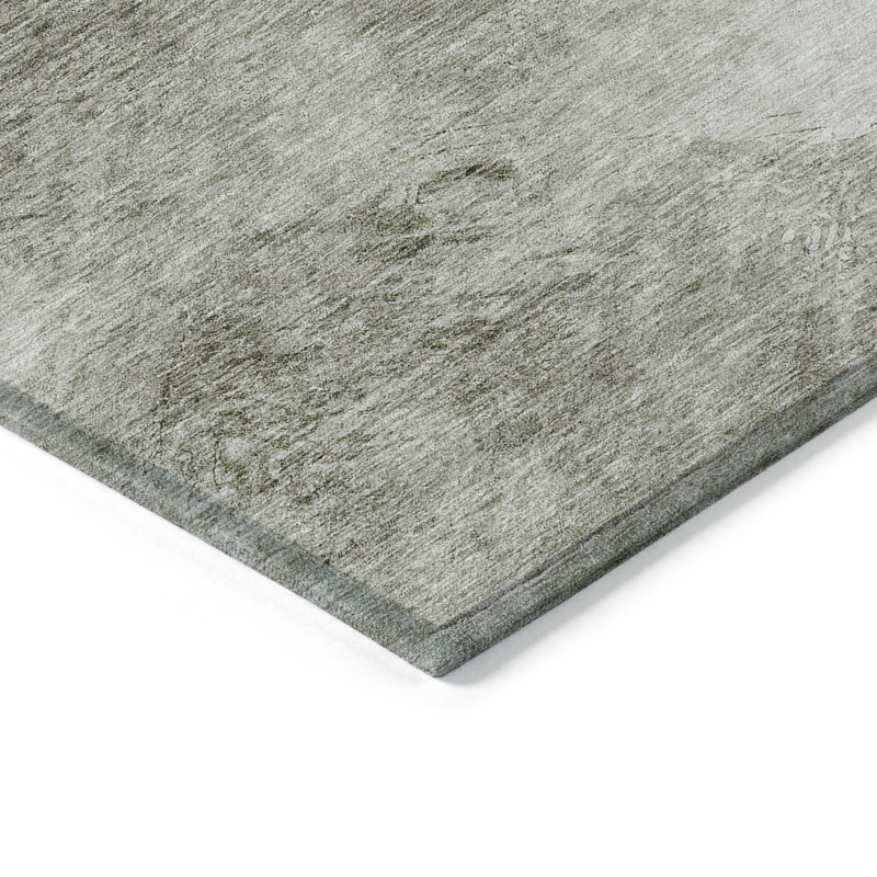 Tapis extérieur lavable abstrait beige / brun 10 'x 14' taupe