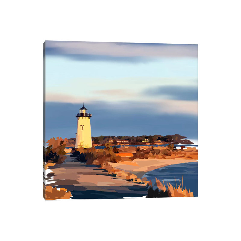 Lighthouse Scene II 1 Piece Wrapped Canvas Painting, 93.98 cm H x 93.98 cm W x 1.91 cm D
