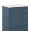 Meuble-lavabo 24 po avec lavabo, ensemble de meuble-lavabo simple 3 tiroirs et une porte avec supports de rangement, armoire de rangement en bois-1966695186