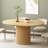 47-62" Solid Wood Round Extendable Dining Table