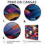 «Retro Warmness Colorful Paths Crossing - Waves», art mural-1609131570-1609131575