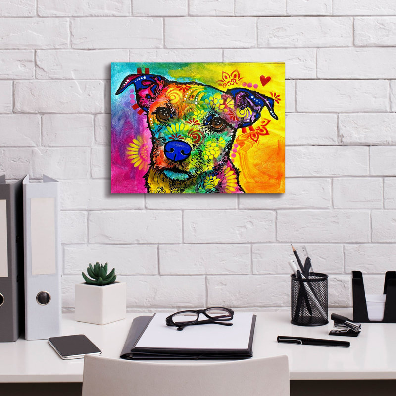 «I Will Follow You Around The Whole House» par Dean Russo, art mural sur toile, H 12 po x l 16 po x P 0,75 po