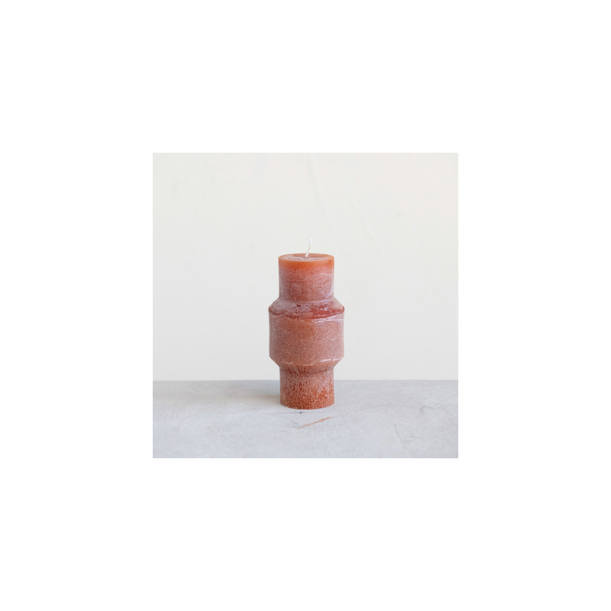 Unscented Totem Pillar Candle, Orange