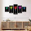 Cocktail Flashy Martinis sur toile, 5 pièces-110870117