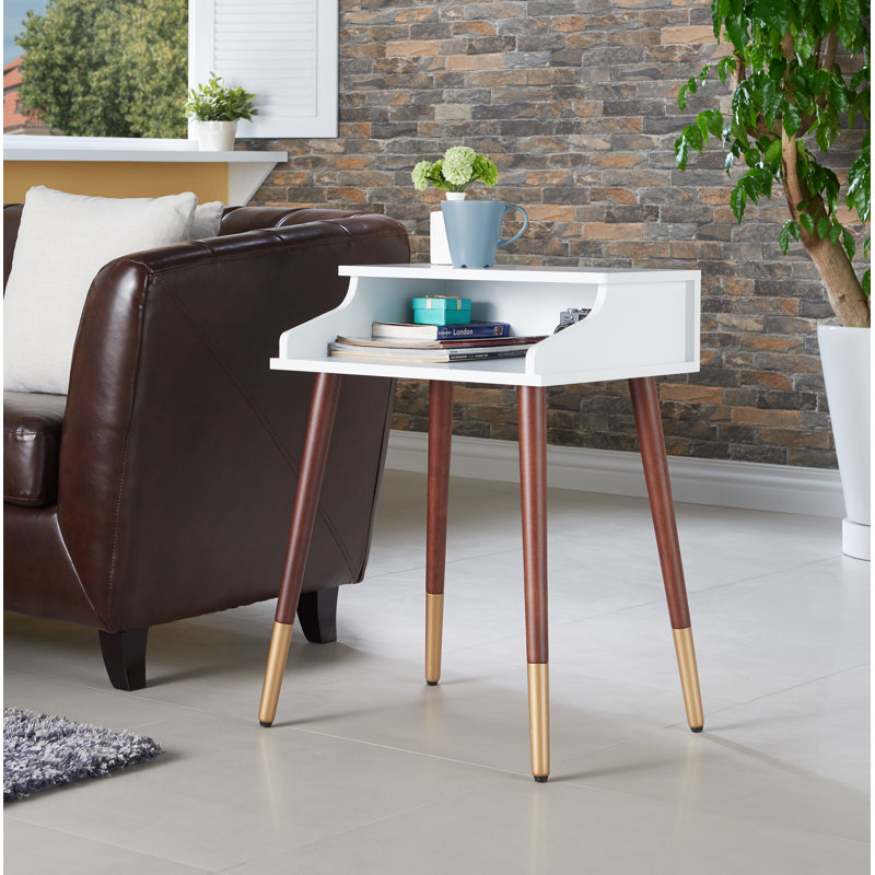 Aliyah End Table, White
