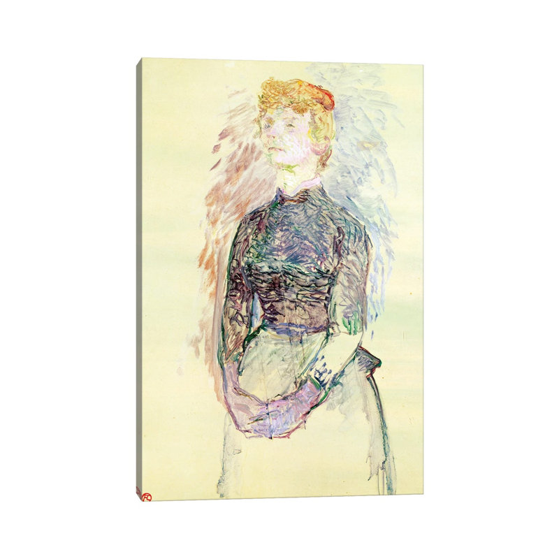 Woman Standing, Study For 'A Batignolles De Bruant', 1888 by Henri De Toulouse-Lautrec - Gallery-Wrapped Canvas Giclée on Canvas