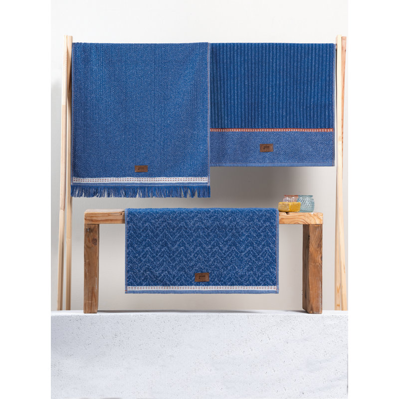 Ensemble de serviettes à main (3 pièces), Bleu