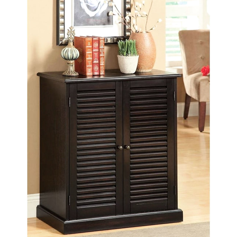 Étagère à chaussures avec tablettes réglables et rangement transitionnel rond de style optionnel