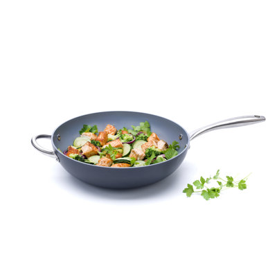 Wok en céramique anodisée dure 12,5 po GreenPan
