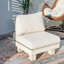 Fauteuil de chambre rembourré sans accoudoirs Shenia