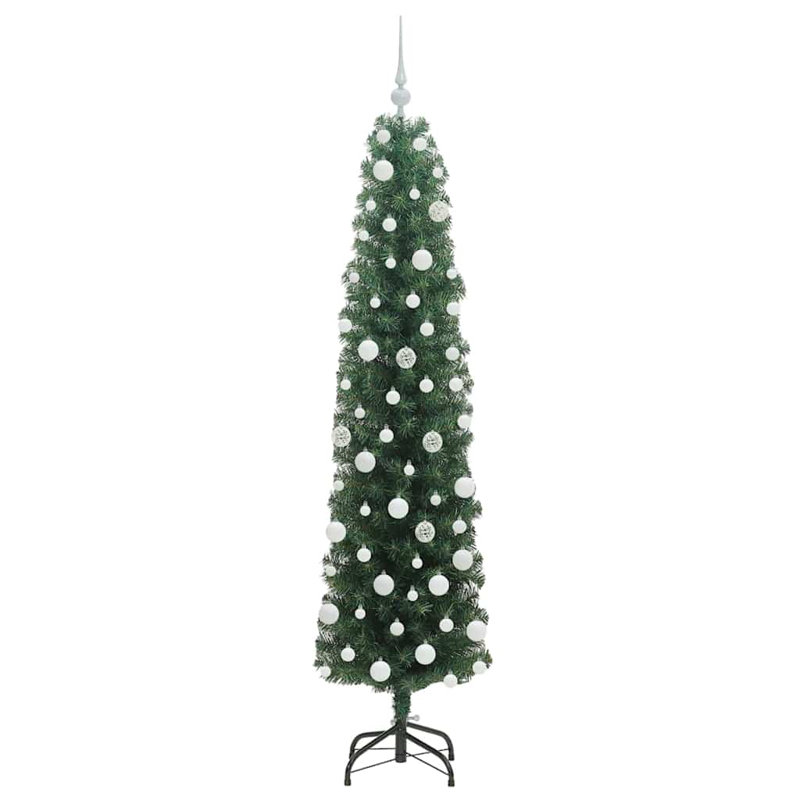 Artificial Christmas Tree with 300 LEDs with Stand, White, 5.91' H