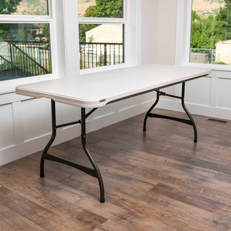 72'' Rectangular Portable Banquet Table, Almond