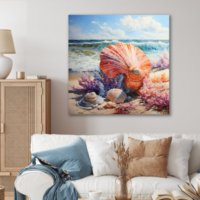 " Beach Seashell Symphony Pointillism "