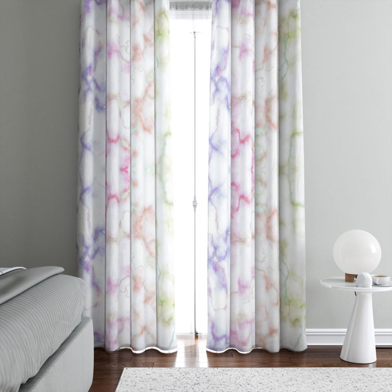 Panneaux de rideaux semi-transparents abstraits, L 20 po x L 82 po
